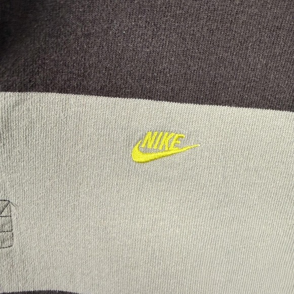 Vintage Nike Shirt Mens XL Colorblock Stripe Rugby Polo Streetwear Y2K - Picture 7 of 13
